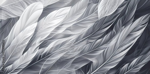 Wallpaper Mural Gray feather background. Abstract dynamic composition. Vector feather illustration Torontodigital.ca
