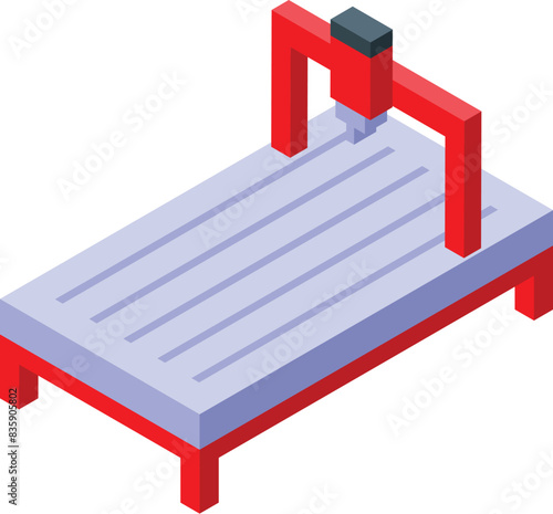 Vibrant isometric illustration of a gym bench press setup suitable for fitness themes
