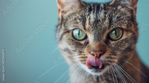 The Cat Licking Nose photo