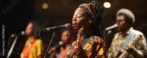 A Juneteenth concert with various artists performing on stage