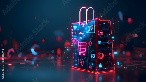 Futuristic Shopping Bag wit...