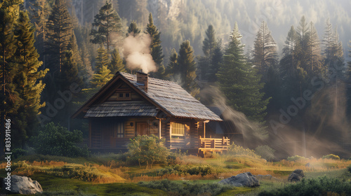 cabin in the mountains