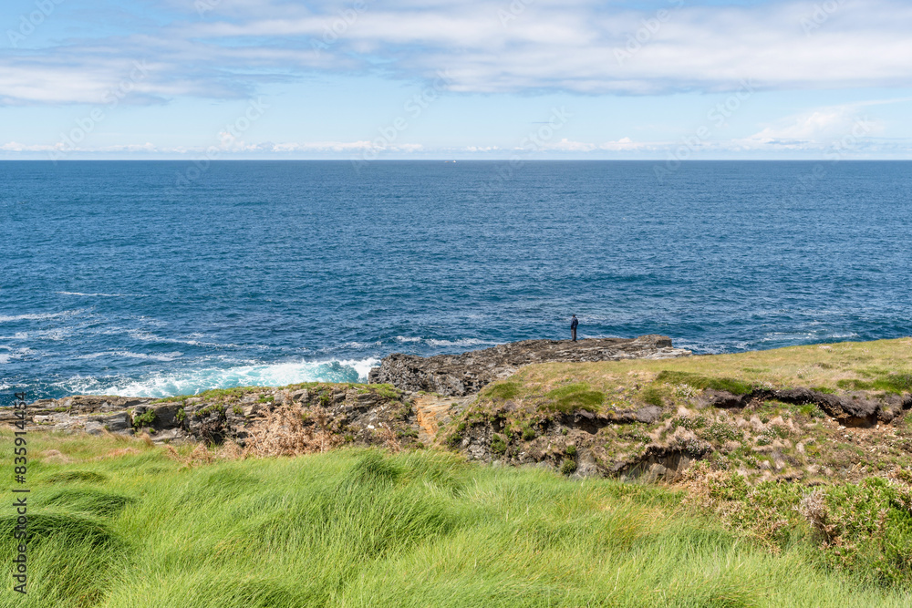 Contemplating the sea on the Asturian Coast Contemplating the sea on the Asturian Coast