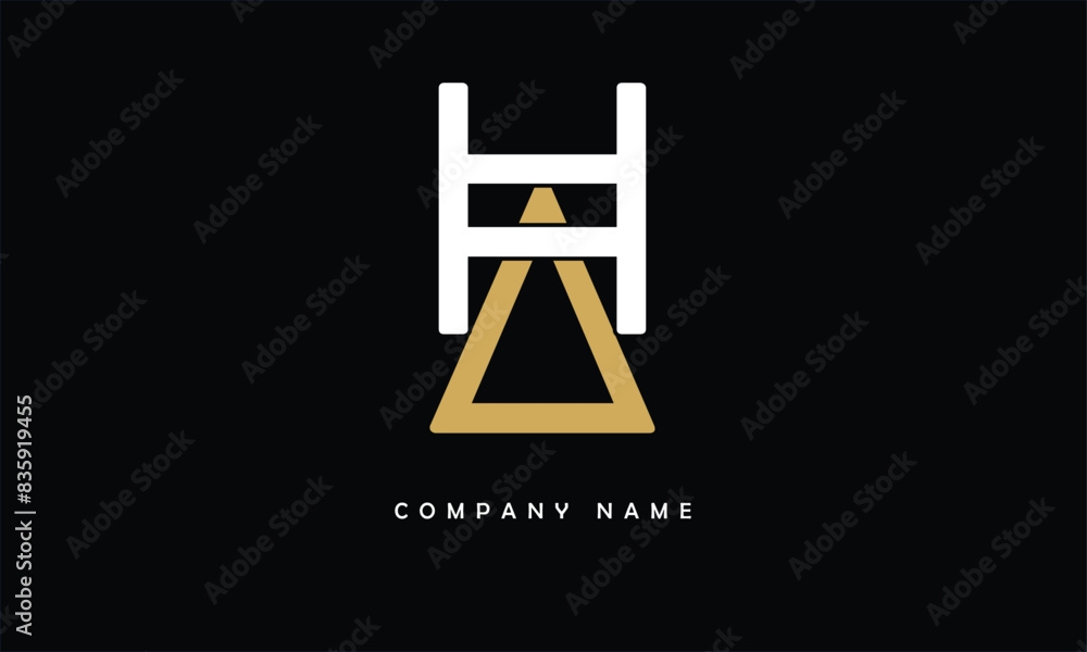 HA, AH, H, A Abstract Letters Logo Monogram HA, AH, H, A Abstract Letters Logo Monogram