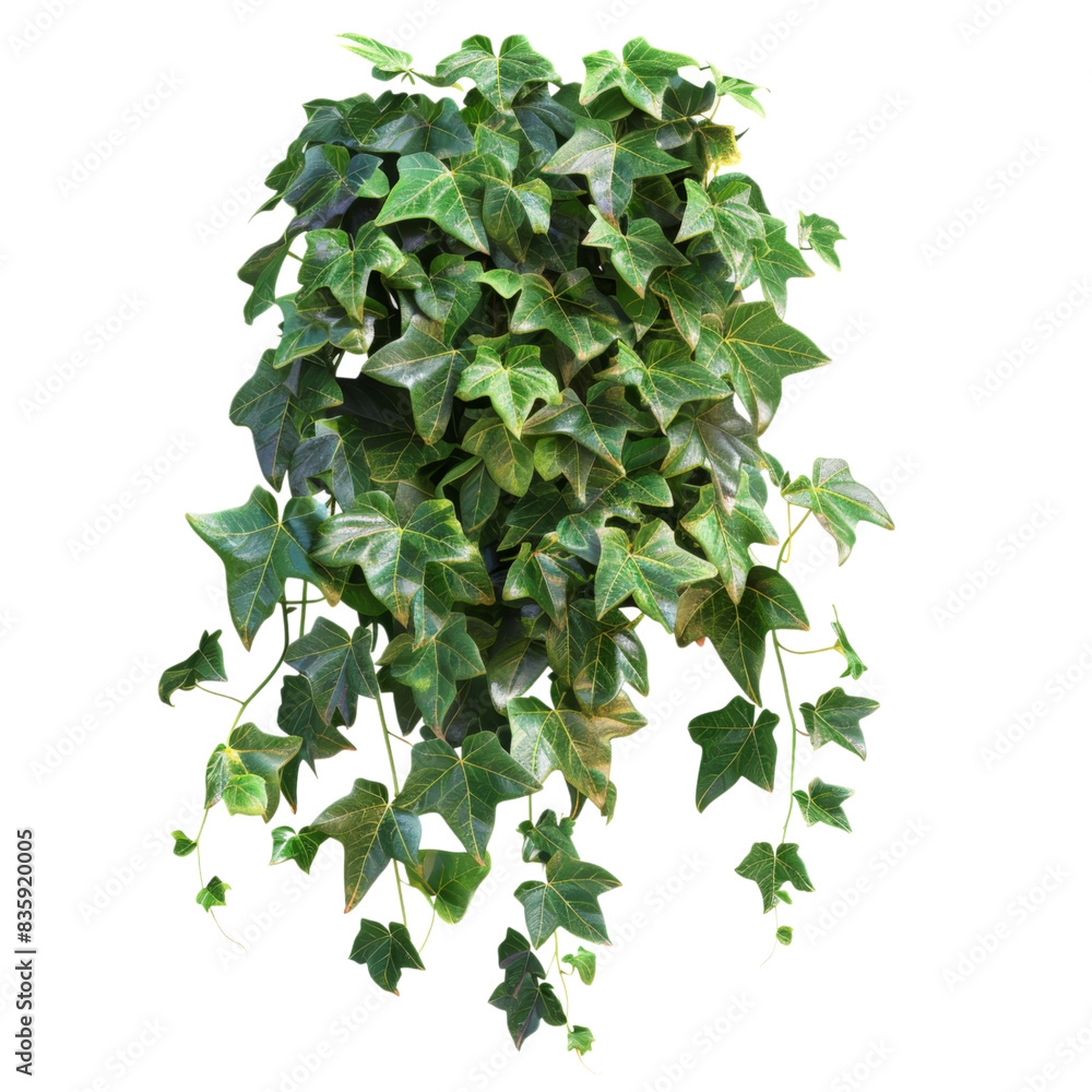 Fototapeta premium Boston Ivy Isolated on Transparent Background - Ideal for Nature-Inspired Designs, Botanical Art, and Home Decor Projects