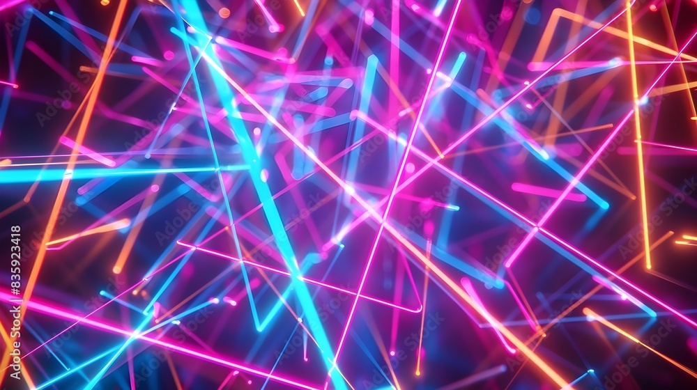Intricate Pulsing Neon Web - Futuristic Kaleidoscopic Display of Technological Wonder Intricate Pulsing Neon Web - Futuristic Kaleidoscopic Display of Technological Wonder