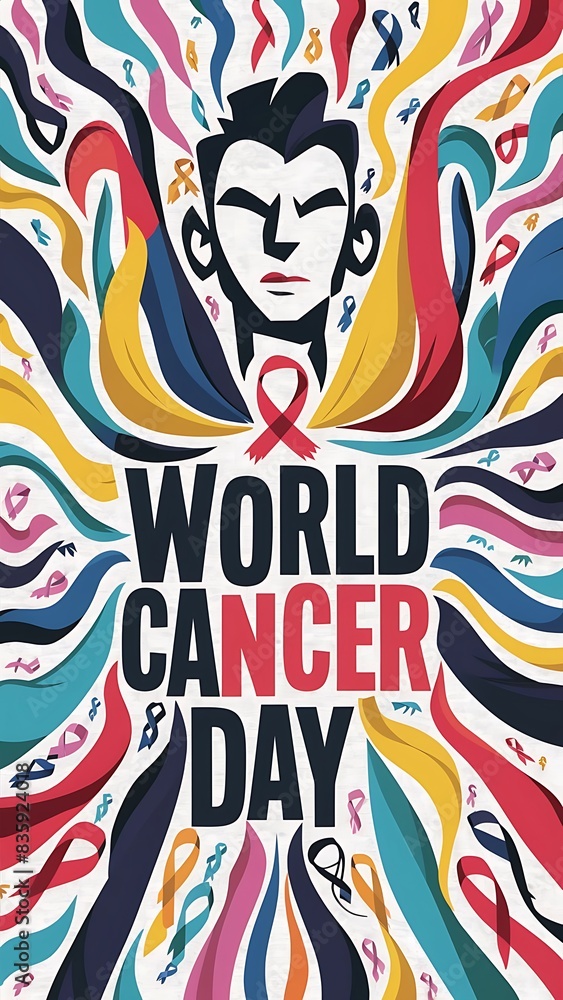 World Cancer Day (Illustration-typography) World Cancer Day (Illustration-typography)
