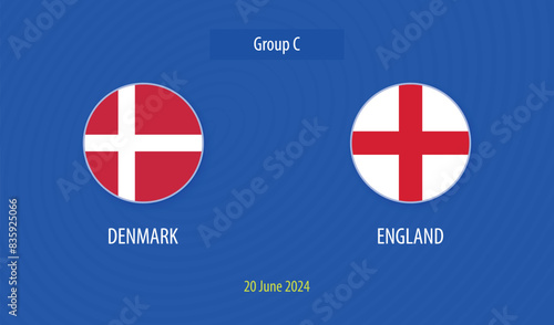 Denmark vs England soccer scoreboard Europe tournament 2024