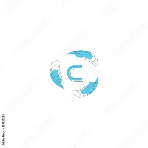 initial letter c minimal brand identity logo design