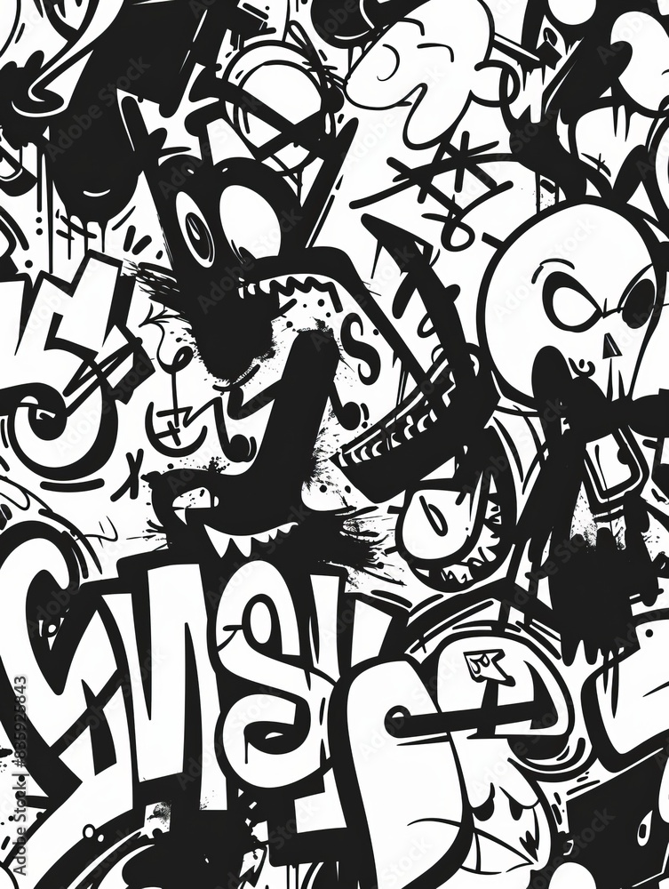 Graffiti graphic background Graffiti graphic background
