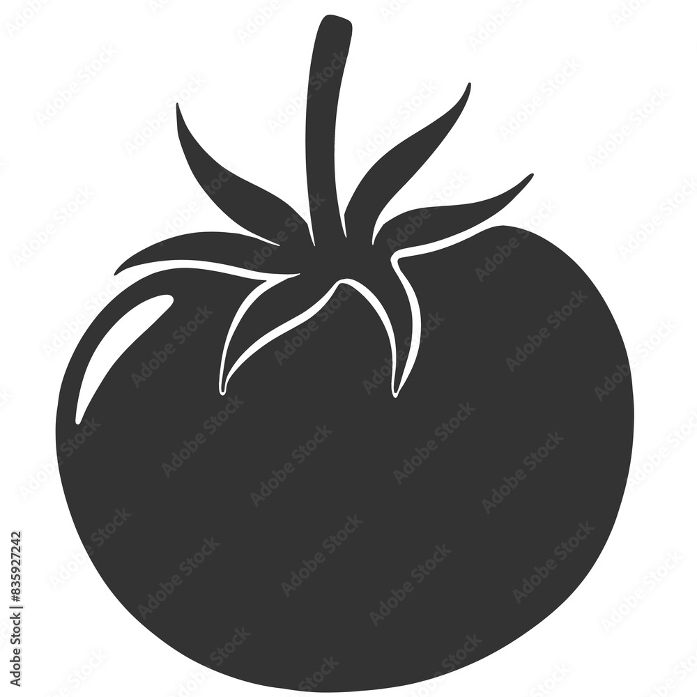 black silhouette tomato icon illustration black silhouette tomato icon illustration