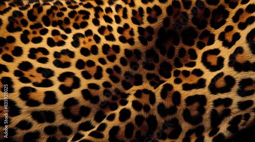 Detailed high resolution texture of stealthy leopard fur  showcasing its spotted and elusive nature  perfect for a fierce leopard concept design.