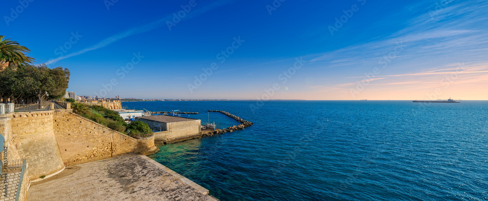 view from the beach, Taranto, Apulia, Italy, March 2024 view from the beach, Taranto, Apulia, Italy, March 2024