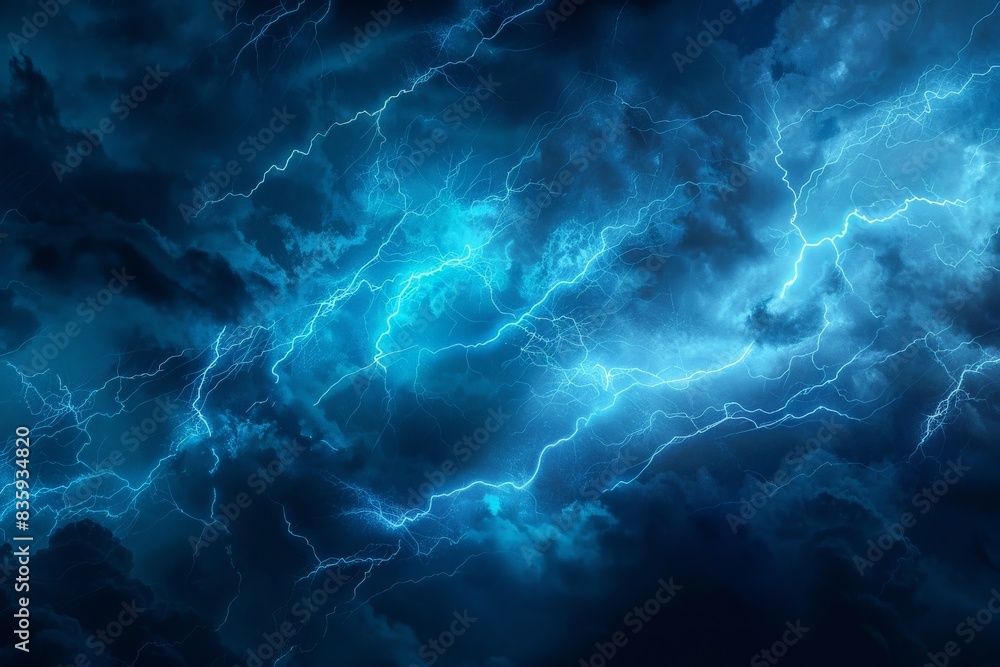 Blue lightning with dark background, 3d rendering. Computer digital drawing Blue lightning with dark background, 3d rendering. Computer digital drawing