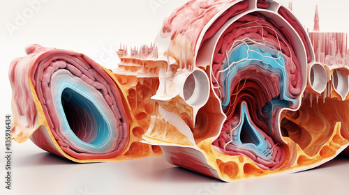 Inner Workings of the Human Ear Revealed in Detailed 3D Cross-Section Illustration photo