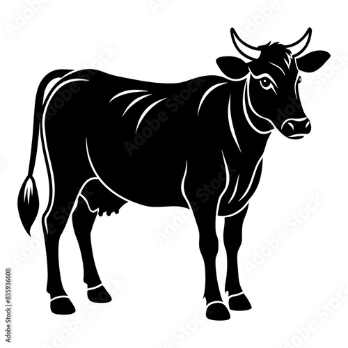 cow black silhouette