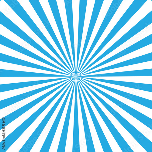Blue and white Sunburst Pattern Background. Radial Summer. Exploding star burst texture japanese radius cartoon pattern sale banner price tag abstract eps editable vector circular hypnotism template