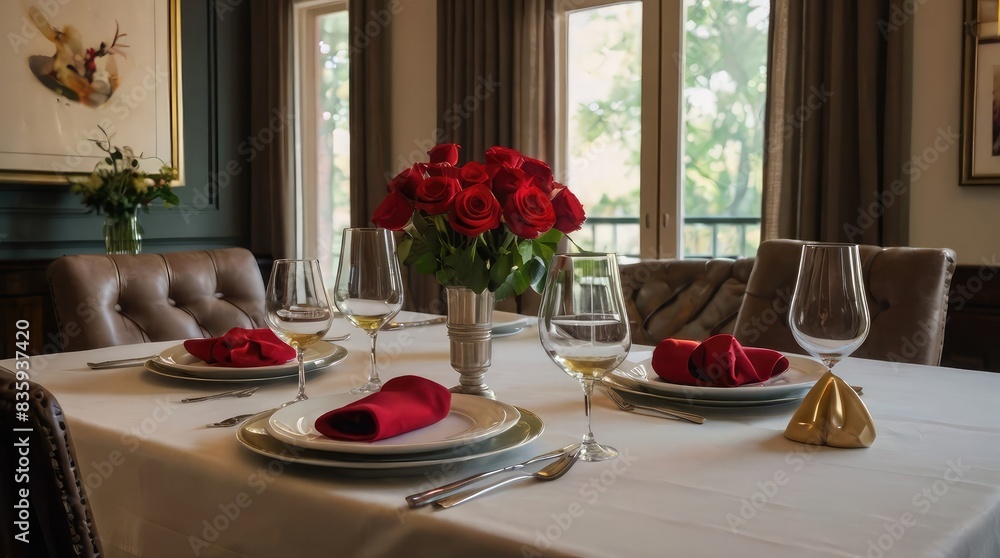 table setting in restaurant