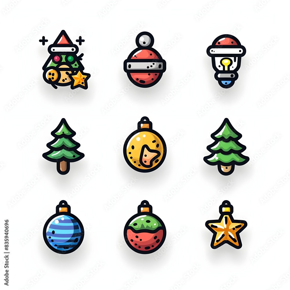 christmas icons christmas icons