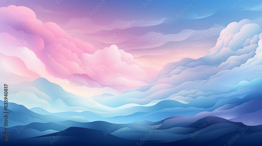 Soft gradient background in shades of blue, evoking a sense of tranquility and relaxation. Painting Illustration style, Minimal and Simple, Soft gradient background in shades of blue, evoking a sense of tranquility and relaxation. Painting Illustration style, Minimal and Simple,