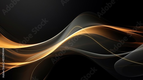 Another elegant abstract design with golden accents,