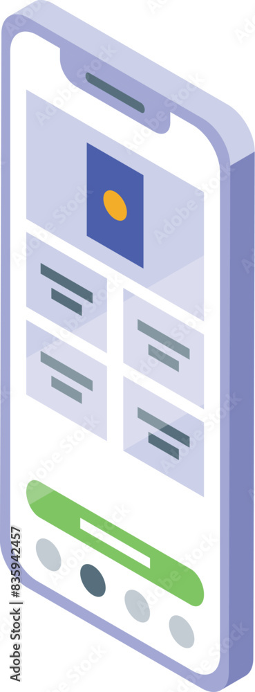 Isometric smartphone interface illustration with modern technology and stylish design for mobile phone app user experience and digital device vector graphic application Isometric smartphone interface illustration with modern technology and stylish design for mobile phone app user experience and digital device vector graphic application