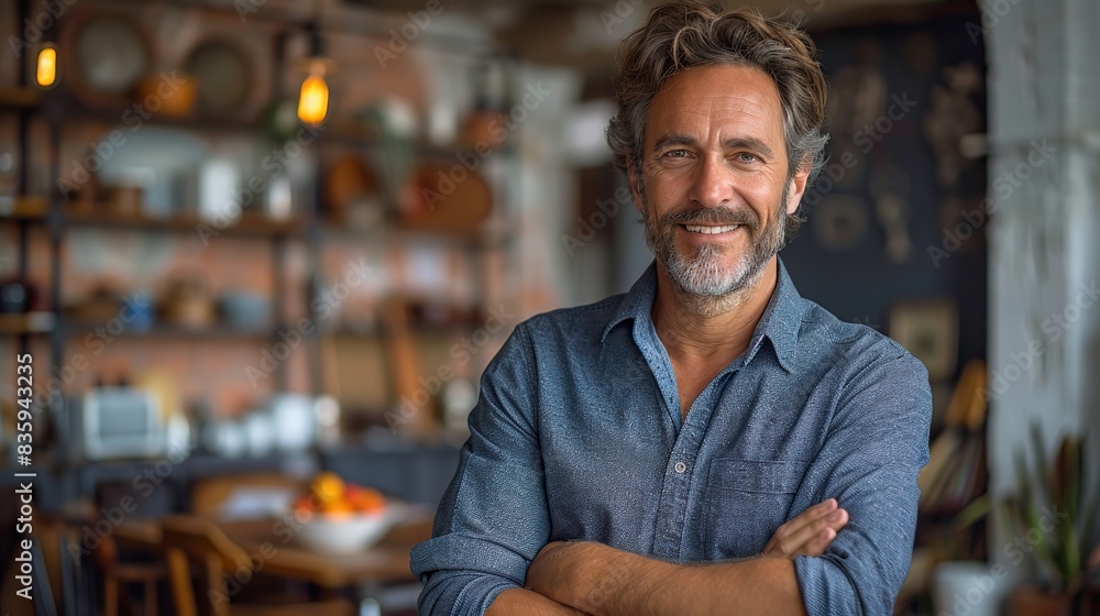 portrait of confident businessman in business casual happy middle aged mid adult mature age man smiling entrepreneur in modern office.illustration portrait of confident businessman in business casual happy middle aged mid adult mature age man smiling entrepreneur in modern office.illustration