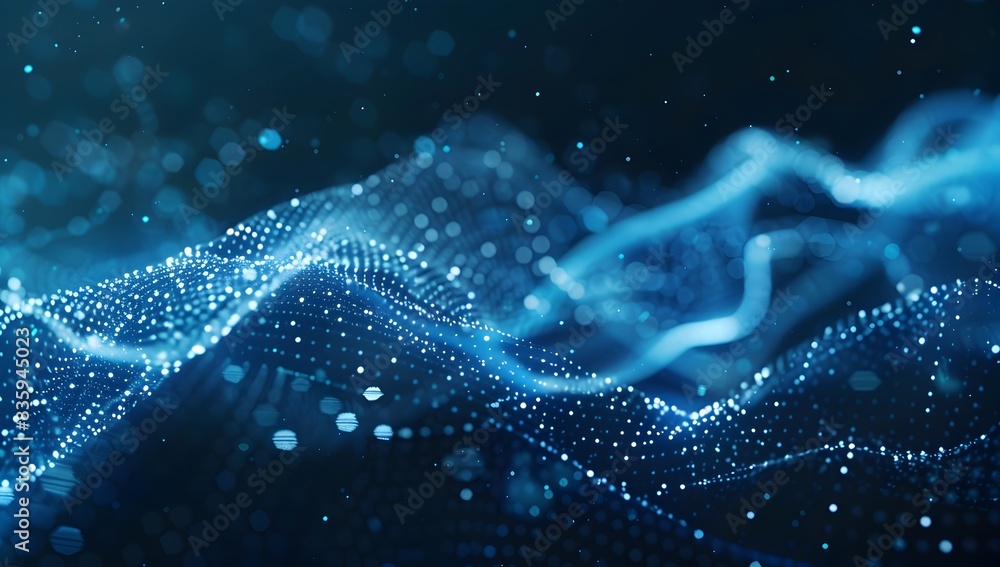 Abstract blue digital background with polygon mesh and dots for technology, science or futuristic concept
Abstract blue digital background with polygon mesh and dots for technology, science or futuristic concept