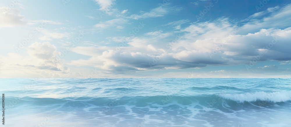 Big Ocean Waves and Clouds. Creative banner. Copyspace image Big Ocean Waves and Clouds. Creative banner. Copyspace image