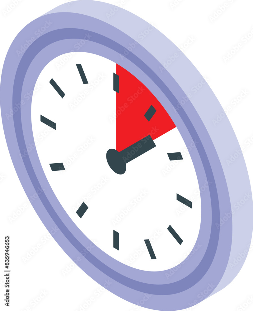 Isometric clock icon vector illustration with modern design and abstract business concept Isometric clock icon vector illustration with modern design and abstract business concept