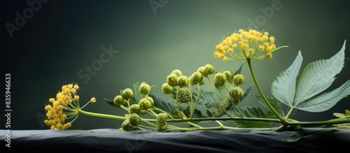 kitolod a poisonous plant that has anti inflammatory properties. Creative banner. Copyspace image photo