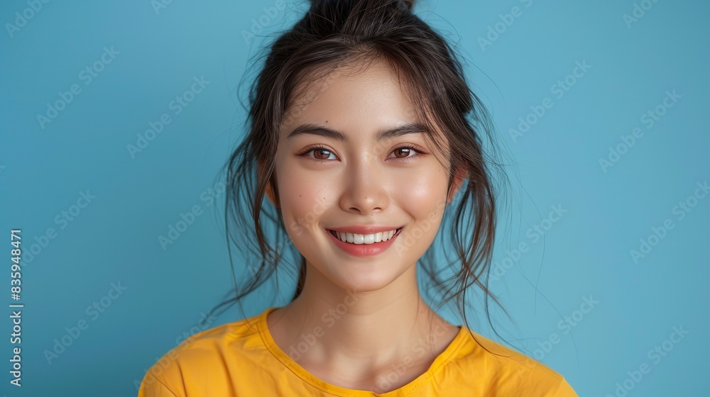 lucky winner cheerful charismatic asian cute urban girl stand yellow t shirt smiling friendly pointing finger camera choosing picking person inviting you team stand happy .stock illustration lucky winner cheerful charismatic asian cute urban girl stand yellow t shirt smiling friendly pointing finger camera choosing picking person inviting you team stand happy .stock illustration