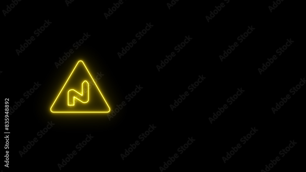 Triangle frame with Akabaka warning road sign. Series of curves road sign illustration design. Triangle frame with Akabaka warning road sign. Series of curves road sign illustration design.