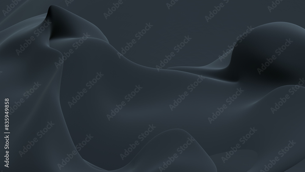 3d black background monocrome banner abstract fluid silk fabric 3d black background monocrome banner abstract fluid silk fabric