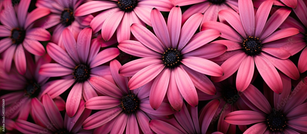 Unique look of light pink petals surrounding a black center Excellent cut flower is perfect for planting in containers either singly or with other varieties. Creative banner. Copyspace image Unique look of light pink petals surrounding a black center Excellent cut flower is perfect for planting in containers either singly or with other varieties. Creative banner. Copyspace image