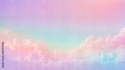 Pastel Rainbow Sky Gradient Background for Dreamy and Surreal Atmospheres