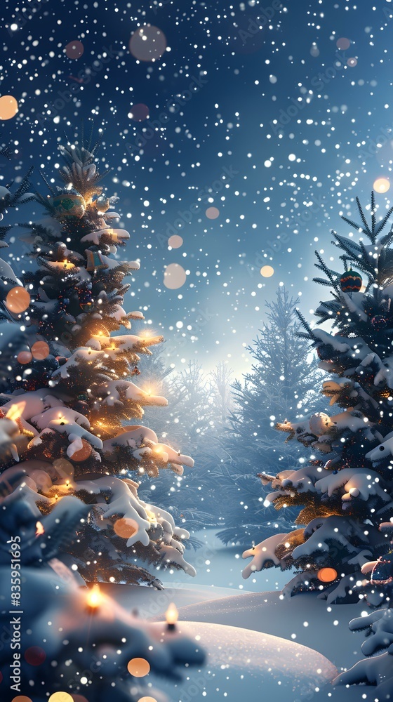 Christmas Tree in the Snow Christmas Tree in the Snow