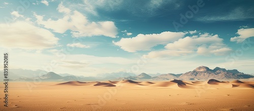 Beautiful Desert Landscape. Creative banner. Copyspace image