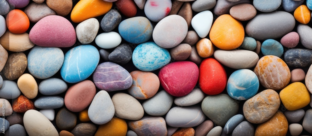 Color pebble as a background. Creative banner. Copyspace image Color pebble as a background. Creative banner. Copyspace image
