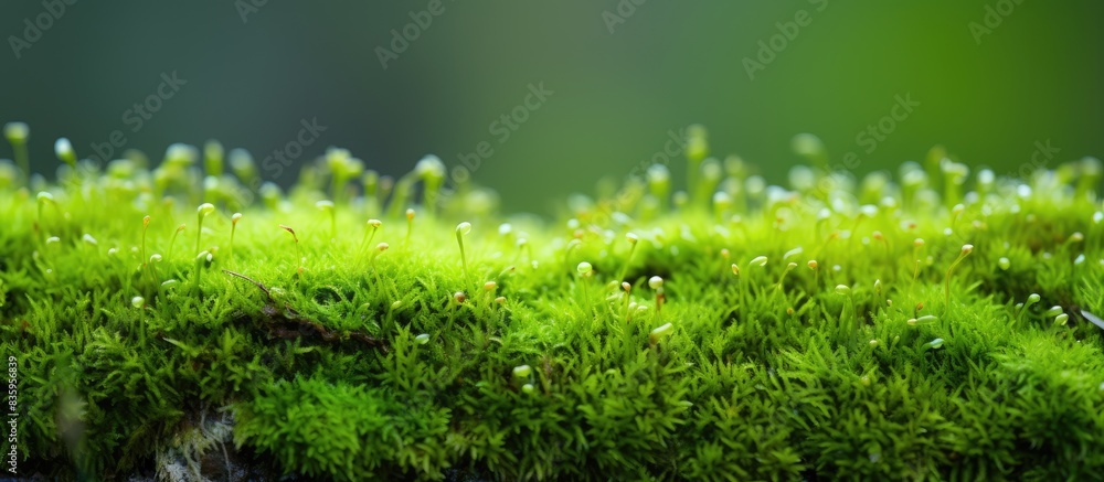 Close up of bright green moss. Creative banner. Copyspace image Close up of bright green moss. Creative banner. Copyspace image