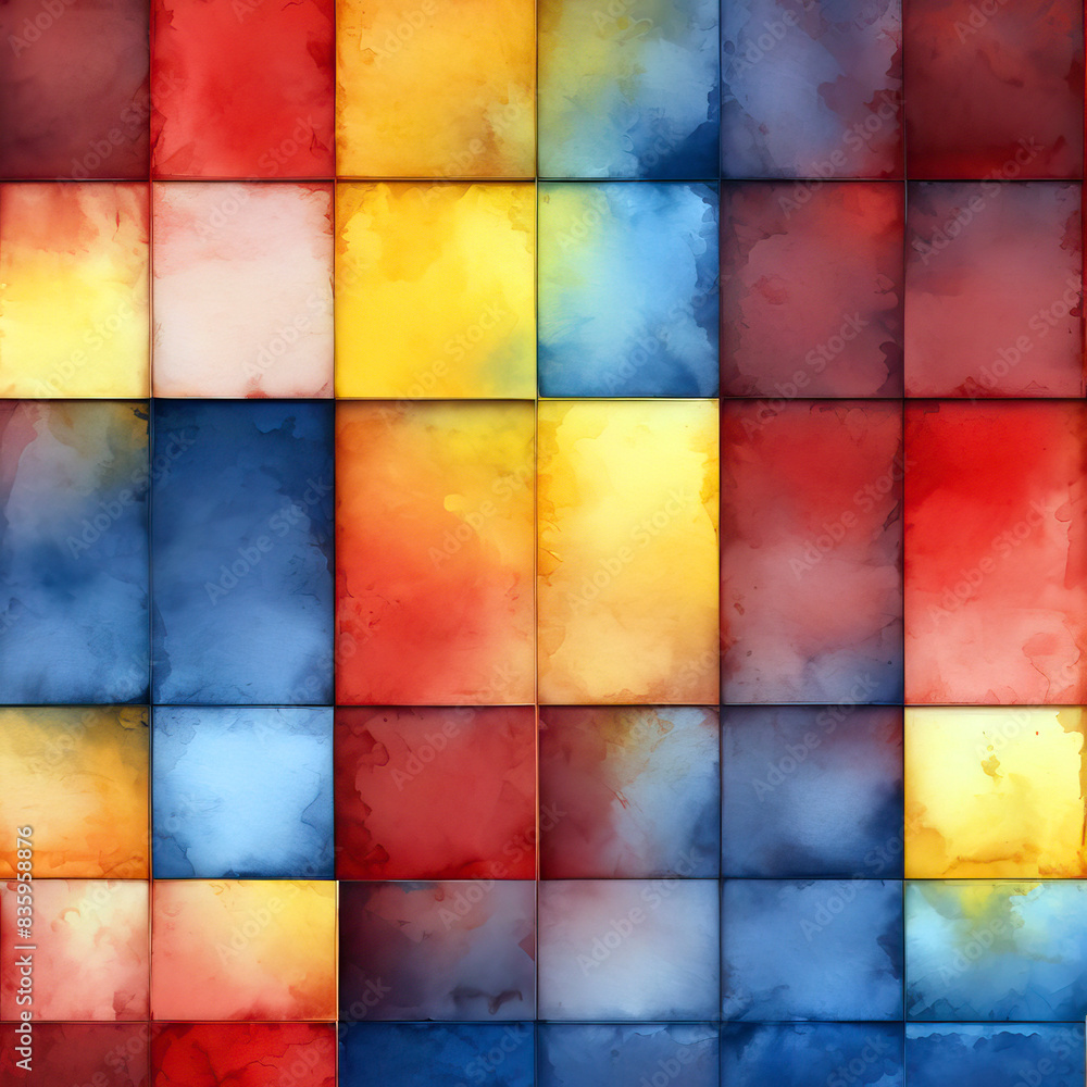 3d watercolor background. Abstraction red, blue and yellow. 3d watercolor background. Abstraction red, blue and yellow.