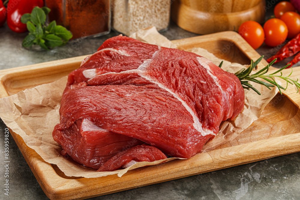 Raw beef meat piece for cooking Raw beef meat piece for cooking