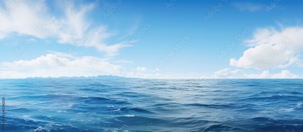 sea scape with blue sky. Creative banner. Copyspace image sea scape with blue sky. Creative banner. Copyspace image