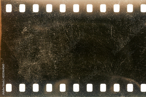 Dusty and grungy 35mm film texture or surface photo