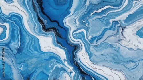 Dynamic Liquid Blue Marble Lines
