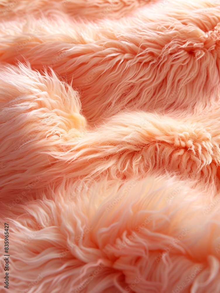 Stylish peach fur pattern up close. Abstract apricot wool texture backdrop. 2024's Color of the Year: Peach Fuzz. Stylish peach fur pattern up close. Abstract apricot wool texture backdrop. 2024's Color of the Year: Peach Fuzz.