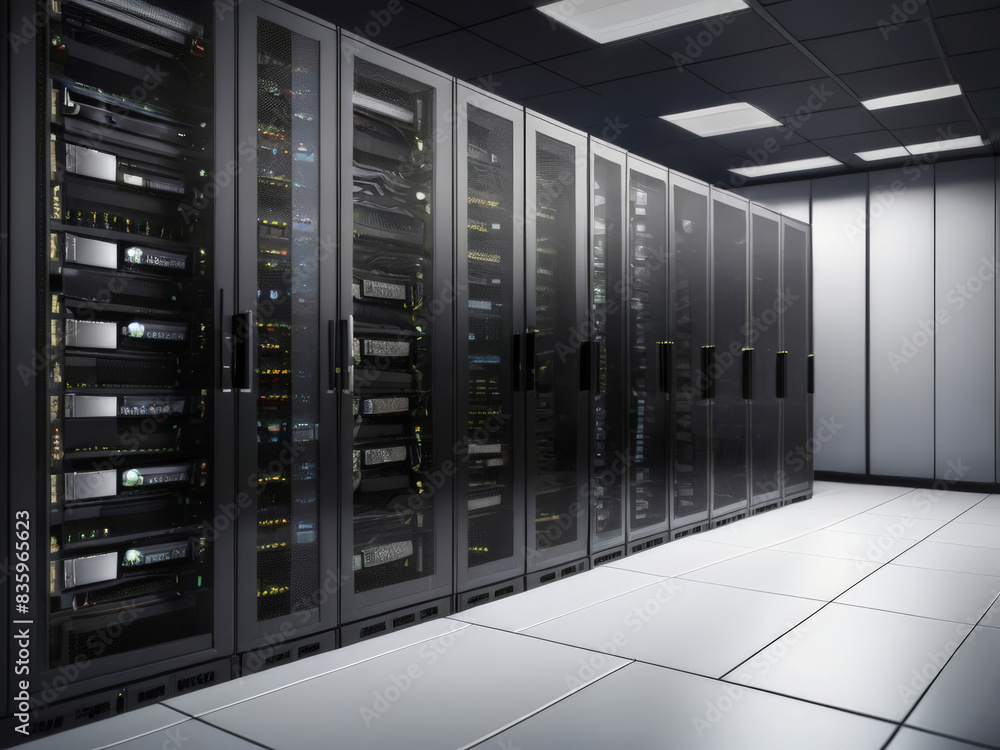 server room with servers Server racks in server room data center server rack with servers server room with servers Server racks in server room data center server rack with servers