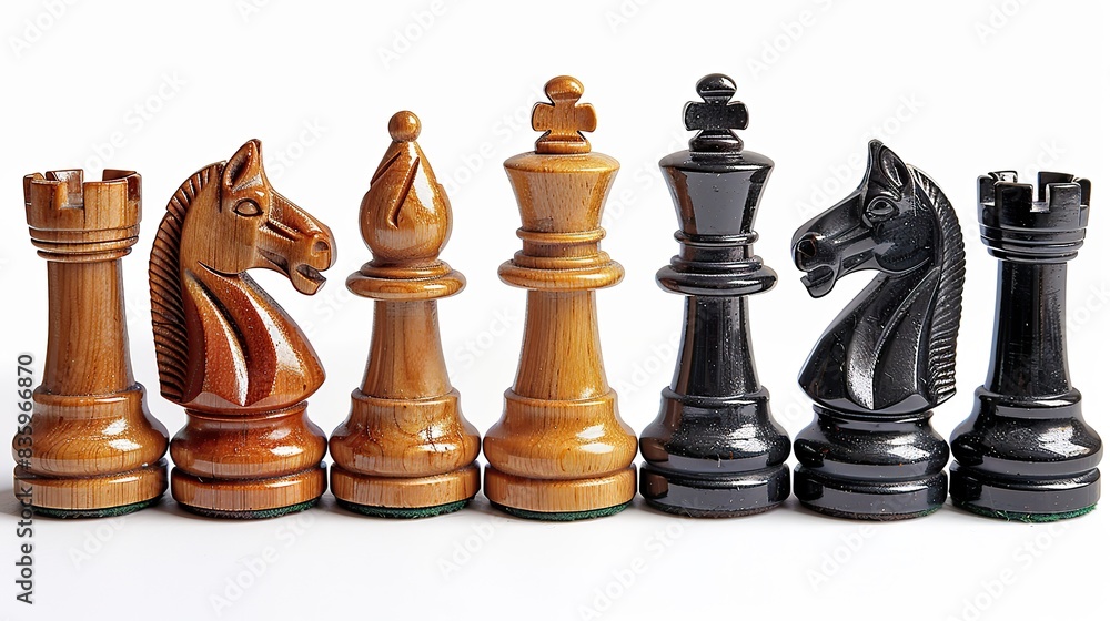 chess pieces on white background .stock photo chess pieces on white background .stock photo