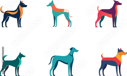             Dog logo icon vector illustration.
