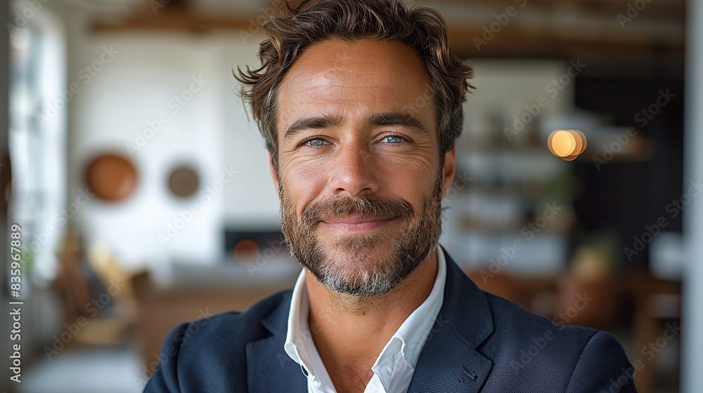 manager or ceo portrait of a smiling businessman in a white studio background peering at the camera .hight relustion manager or ceo portrait of a smiling businessman in a white studio background peering at the camera .hight relustion